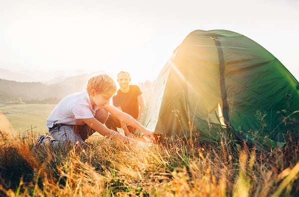 flat spot to pitch a tent